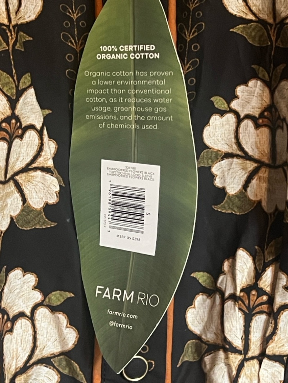 NWT Farm Rio Embroidered Black Floral Dress Size S - Picture 2 of 7